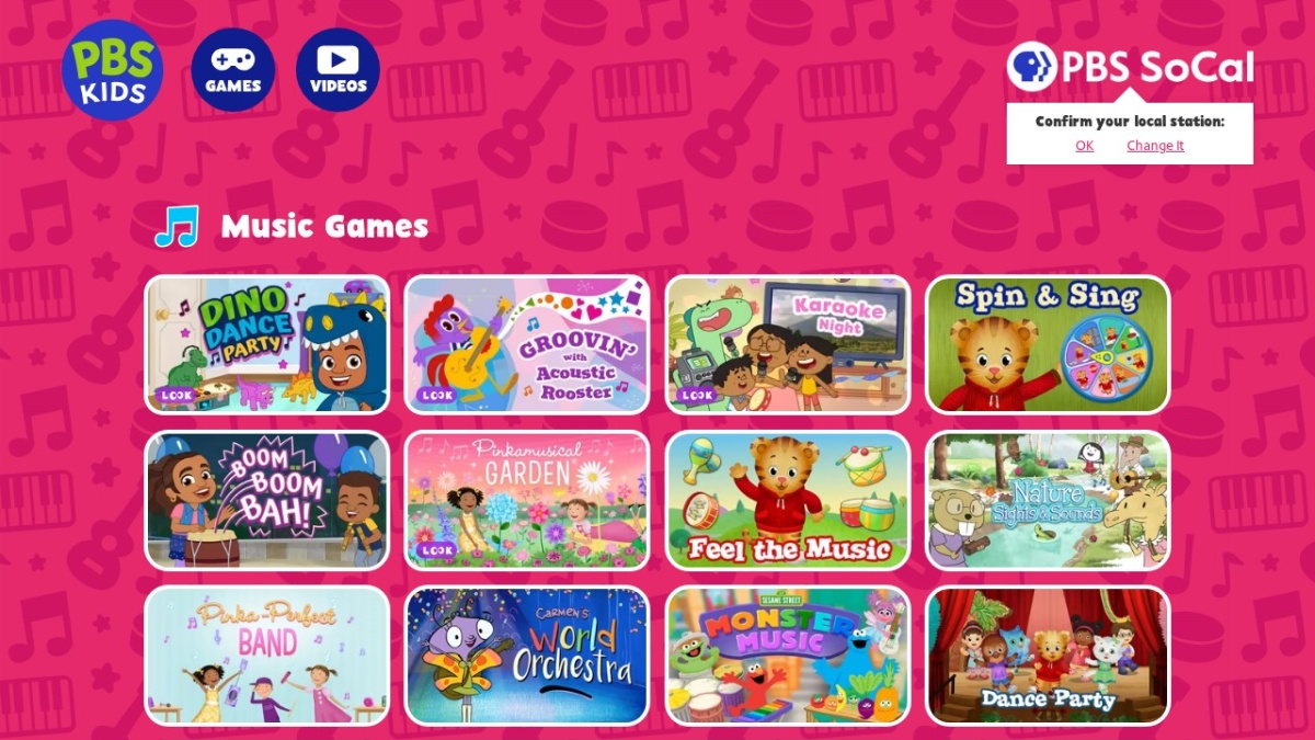 Juegos de música PBS Kids — PBS Kids